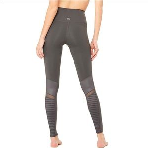 Alo Grey Moto Leggings